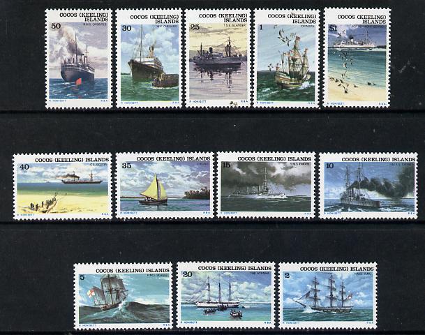 Cocos (Keeling) Islands 1976 Ships set of 12 unmounted mint, SG 20-31