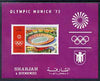 Sharjah 1971 Munich Olympics (Stadium) 6r imperf m/sheet unmounted mint, Mi BL 90B