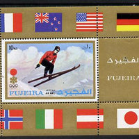 Fujeira 1972 Winter Olympics (Skiing) m/sheet unmounted mint (Mi BL 100A)