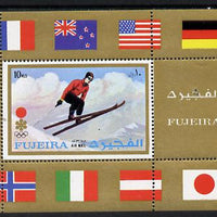 Fujeira 1972 Winter Olympics (Skiing) m/sheet unmounted mint (Mi BL 100A)