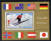 Fujeira 1972 Winter Olympics (Skiing) m/sheet unmounted mint (Mi BL 100A)