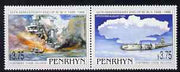 Cook Islands - Penryhn 1995 50th Anniversary of the End of WW2 perf set of 2 unmounted mint, SG 513-4