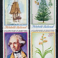 Norfolk Island 1974 Captain Cook Bicentenary (4th Issue) set of 4 (Flax, Trees, Ships) SG 152-55 unmounted mint