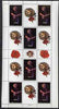 Abkhazia 1996 Jerry Garcia perf sheetlet containing 6 values plus 9 labels unmounted mint