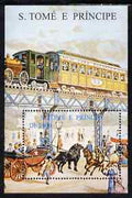 St Thomas & Prince Islands 1999 Early Railways perf m/sheet unmounted mint. Note this item is privately produced and is offered purely on its thematic appeal