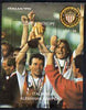 St Thomas & Prince Islands 1990 Football World Cup 50Db perf m/sheet (German Team Holding Trophy) unmounted mint. Note this item is privately produced and is offered purely on its thematic appeal