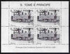 St Thomas & Prince Islands 1992 Steam Locos perf sheetlet containing 4 x 125 Db values unmounted mint. Note this item is privately produced and is offered purely on its thematic appeal