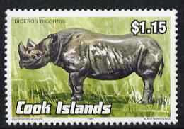 Cook Islands 1992 Endangered Species - Black Rhinoceros $1.15 perf unmounted mint, SG 1282
