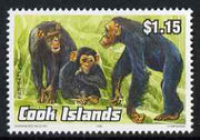 Cook Islands 1992 Endangered Species - Chimpanzee $1.15 perf unmounted mint, SG 1283