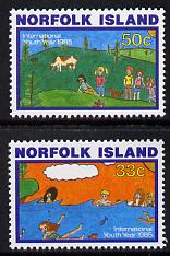 Norfolk Island 1985 Int Youth Year set of 2 unmounted mint, SG 369-70