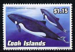Cook Islands 1992 Endangered Species - Heaviside's Dolphin $1.15 perf unmounted mint, SG 1285