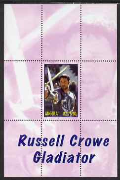 Angola 2000 Russell Crowe - Gladiator perf s/sheet #6 unmounted mint. Note this item is privately produced and is offered purely on its thematic appeal