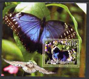 Djibouti 2006 Owl & Butterfly #1 perf m/sheet unmounted mint