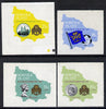 Norfolk Island 1978 Girl Guides self-adhesive set of 4 in shape of Map unmounted mint, SG 203-06*