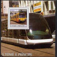 St Thomas & Prince Islands 2003 Trams perf s/sheet containing 1 value unmounted mint