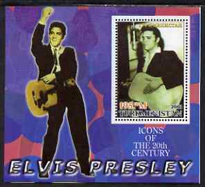 Turkmenistan 2001 Icons of the 20th Century - Elvis Presley perf s/sheet #2 unmounted mint