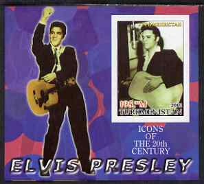 Turkmenistan 2001 Icons of the 20th Century - Elvis Presley imperf s/sheet #2 unmounted mint