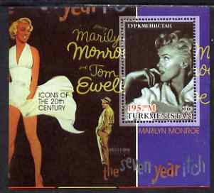 Turkmenistan 2001 Icons of the 20th Century - Marilyn Monroe perf s/sheet #1 unmounted mint