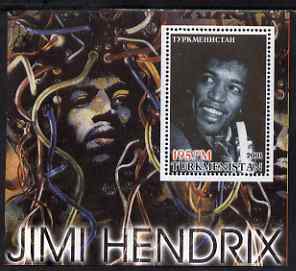 Turkmenistan 2001 Icons of the 20th Century - Jimi Hendrixperf s/sheet unmounted mint