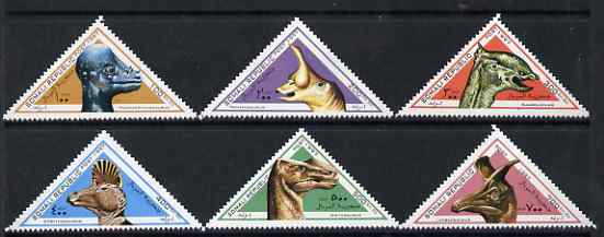 Somalia 1997 Prehistoric Animals complete triangular set of 6 unmounted mint