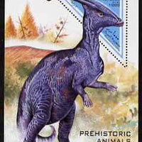 Somalia 1997 Prehistoric Animals miniature sheet containing triangular 1000s value unmounted mint