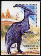 Somalia 1997 Prehistoric Animals miniature sheet containing triangular 1000s value unmounted mint