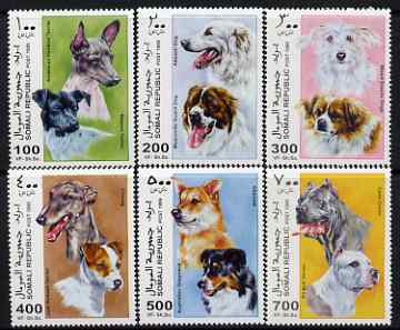 Somalia 1999 Dogs perf set of 6 unmounted mint. Note this item is privately produced and is offered purely on its thematic appeal