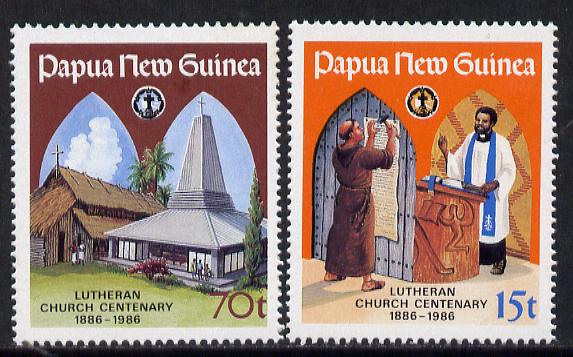 Papua New Guinea 1986 Lutheran Church set of 2 unmounted mint, SG 529-30