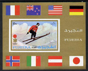 Fujeira 1972 Winter Olympics (Skiing) imperf m/sheet unmounted mint, Mi BL 100B