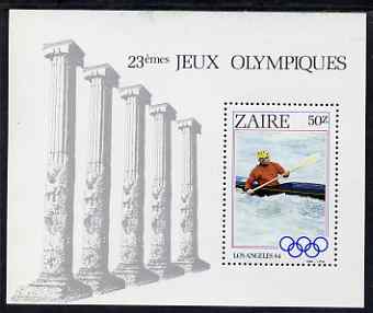 Zaire 1984 Los Angeles Olympic Games - Canoeing perf m/sheet unmounted mint SG MS 1200