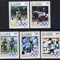 Zaire 1984 Los Angeles Olympic Games perf set of 5 unmounted mint SG 1195-9