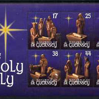 Guernsey 1999 Christmas - Wood Carvings of the Holy Family perf sheetlet containing set of 6 values unmounted mint, SG 844-9