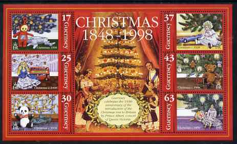 Guernsey 1998 Christmas - The Christmas Tree perf sheetlet containing set of 6 values unmounted mint, SG 810-15