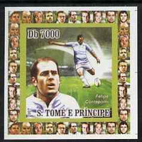 St Thomas & Prince Islands 2007 Rugby - Felipe Contepomi individual imperf deluxe sheet unmounted mint. Note this item is privately produced and is offered purely on its thematic appeal