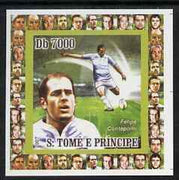 St Thomas & Prince Islands 2007 Rugby - Felipe Contepomi individual imperf deluxe sheet unmounted mint. Note this item is privately produced and is offered purely on its thematic appeal