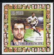 St Thomas & Prince Islands 2007 Rugby - Jean-Baptiste Elissalde individual imperf deluxe sheet unmounted mint. Note this item is privately produced and is offered purely on its thematic appeal