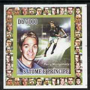 St Thomas & Prince Islands 2007 Rugby - Percy Montgomery individual imperf deluxe sheet unmounted mint. Note this item is privately produced and is offered purely on its thematic appeal