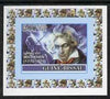 Guinea - Bissau 2008 Ludwig van Beethoven 500f individual imperf deluxe sheet unmounted mint. Note this item is privately produced and is offered purely on its thematic appeal