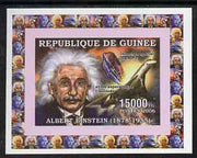 Guinea - Conakry 2006 Albert Einstein individual imperf deluxe sheet #3 with Concorde, unmounted mint. Note this item is privately produced and is offered purely on its thematic appeal as Yv 321