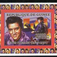 Guinea - Conakry 2006 Elvis Presley individual imperf deluxe sheet #1, unmounted mint. Note this item is privately produced and is offered purely on its thematic appeal as Yv 322