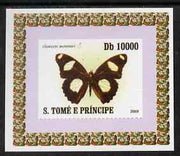 St Thomas & Prince Islands 2008 Butterflies individual imperf deluxe sheet #3 unmounted mint. Note this item is privately produced and is offered purely on its thematic appeal