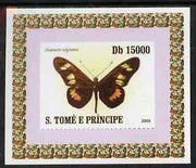 St Thomas & Prince Islands 2008 Butterflies individual imperf deluxe sheet #5 unmounted mint. Note this item is privately produced and is offered purely on its thematic appeal