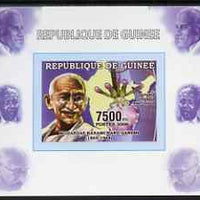 Guinea - Conakry 2006 The Humanitarians - Gandhi individual imperf deluxe sheet with The Pope & Mandela in margins, unmounted mint. Note this item is privately produced and is offered purely on its thematic appeal similar to Yv 332