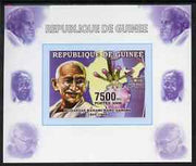 Guinea - Conakry 2006 The Humanitarians - Gandhi individual imperf deluxe sheet with The Pope & Mandela in margins, unmounted mint. Note this item is privately produced and is offered purely on its thematic appeal similar to Yv 332