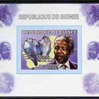 Guinea - Conakry 2006 The Humanitarians - Nelson Mandela individual imperf deluxe sheet with The Pope & Gandhi in margins, unmounted mint. Note this item is privately produced and is offered purely on its thematic appeal similar to Yv 333