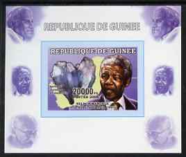Guinea - Conakry 2006 The Humanitarians - Nelson Mandela individual imperf deluxe sheet with The Pope & Gandhi in margins, unmounted mint. Note this item is privately produced and is offered purely on its thematic appeal similar to Yv 333