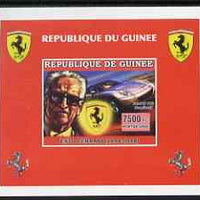 Guinea - Conakry 2006 Ferrari individual imperf deluxe sheet #2 showing Enzo Ferrari, unmounted mint. Note this item is privately produced and is offered purely on its thematic appeal