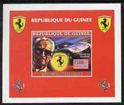 Guinea - Conakry 2006 Ferrari individual imperf deluxe sheet #2 showing Enzo Ferrari, unmounted mint. Note this item is privately produced and is offered purely on its thematic appeal