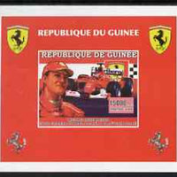 Guinea - Conakry 2006 Ferrari individual imperf deluxe sheet #3 showing Michael Schumacher, unmounted mint. Note this item is privately produced and is offered purely on its thematic appeal