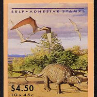 Australia 1993 Prehistoric Animals $4.50 self-adhesive booklet SG SB81
